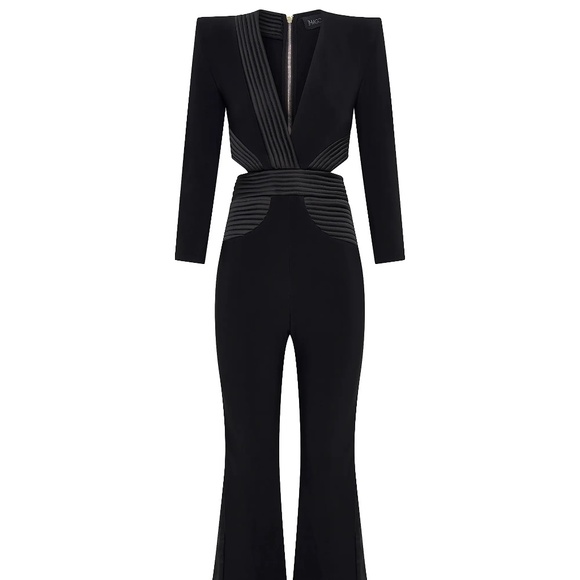 ZHIVAGO Go Your Own Way Flare Jumpsuit Black 2 NWT - Picture 2 of 11